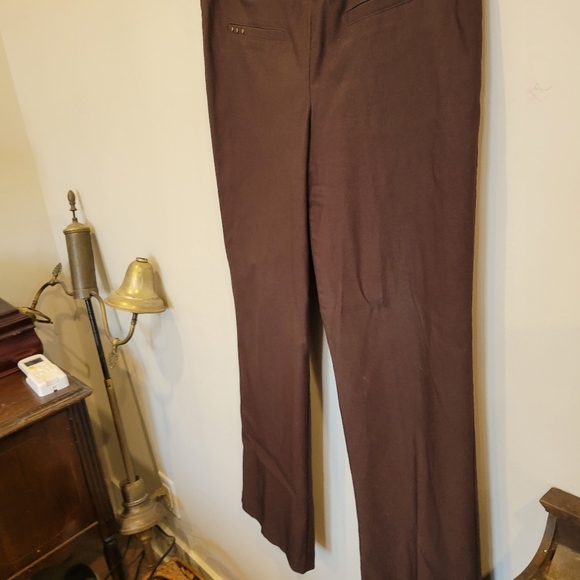 DenverHayes Classic Pull On Stretch Pants Chocolate Brown M - Picture 8 of 9